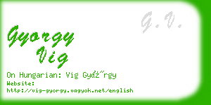 gyorgy vig business card